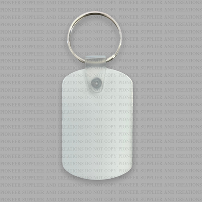 Dog Tag Aluminum Keychain Sublimation Blank - Pioneer Supplier & Creations