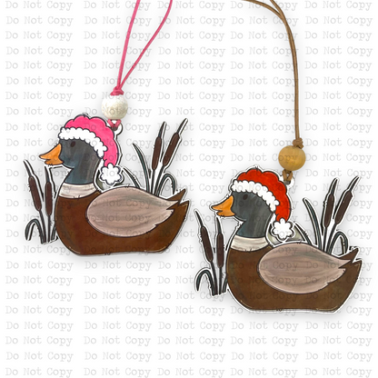 Christmas Duck Ornament Sublimation Blank | Exclusive Southern Draw