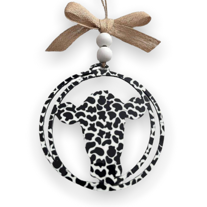 Cow Head Car Charm Sublimation Blank