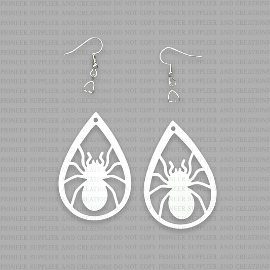 Spider Teardrop Shaped Earring Sublimation Blanks