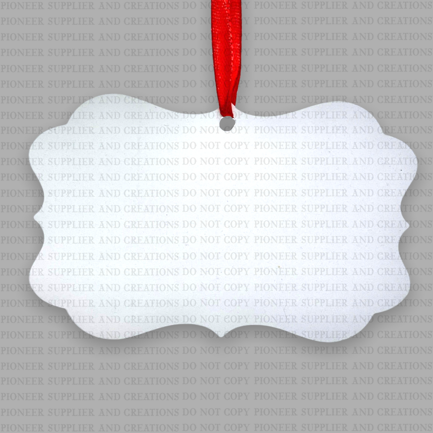 Luxe Shaped Aluminum Sublimation Ornament with Ribbon