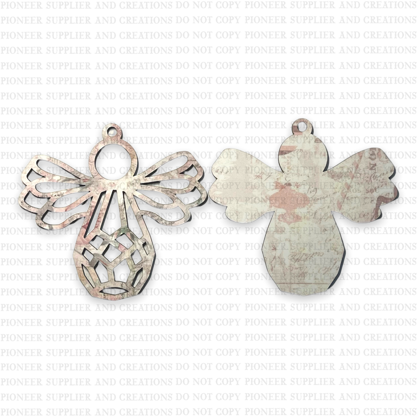 2D Angel Shaped Ornament Sublimation Blanks