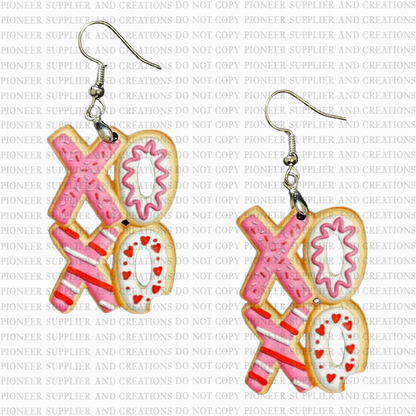 XOXO Cookie Shaped Earring Sublimation Blanks