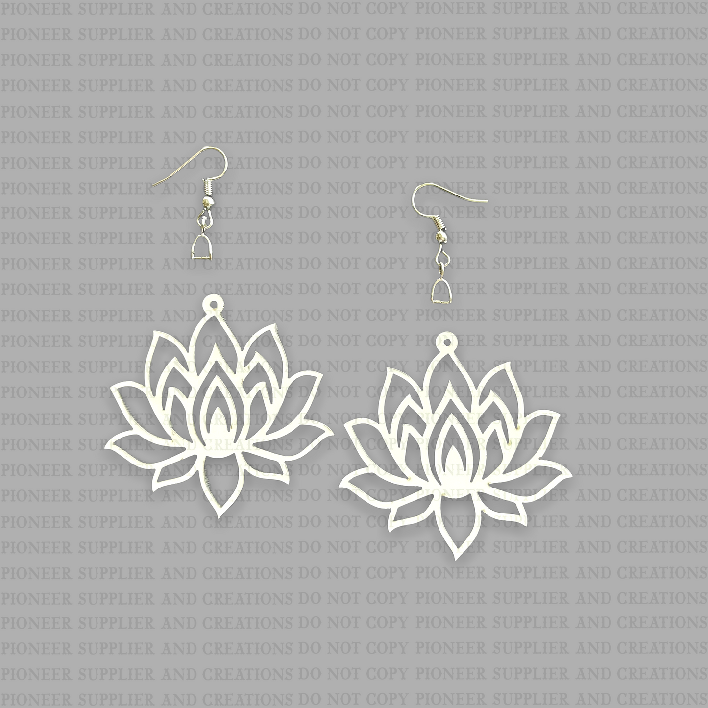 Lotus Shaped Earring Style 5 Sublimation Blanks