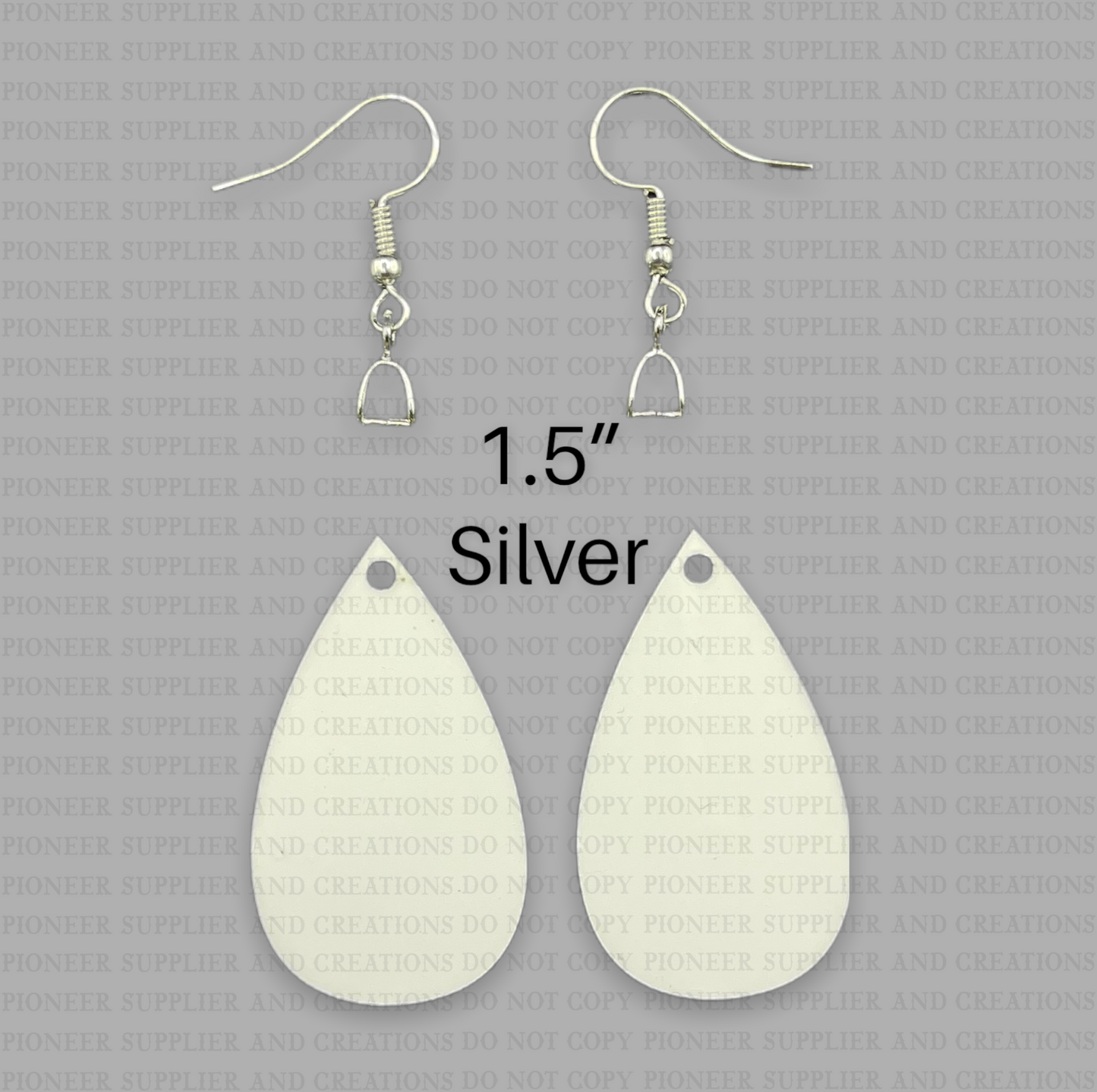 Pointed Teardrop Shaped Earring Blanks with Hardware