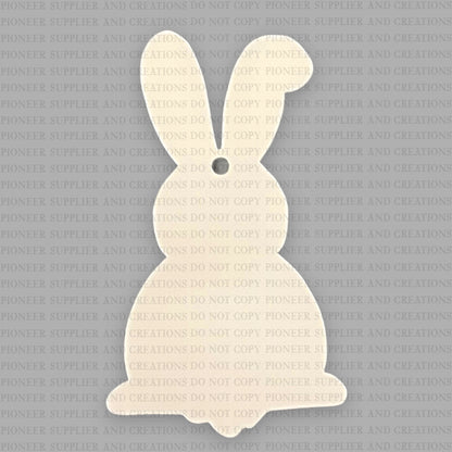 Bunny Easter Tag Sublimation Blank | Exclusive Monogram Moments