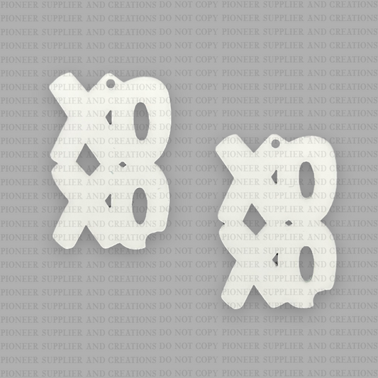 XOXO Cookie Shaped Earring Sublimation Blanks