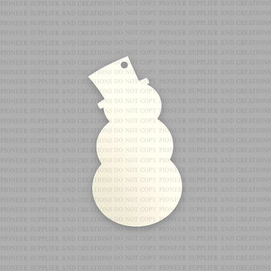 Snowman Shaped Ornament Sublimation Blank