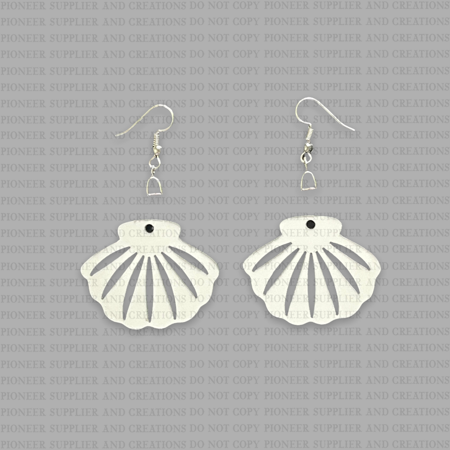 Clam Shell Shaped Earring Sublimation Blanks