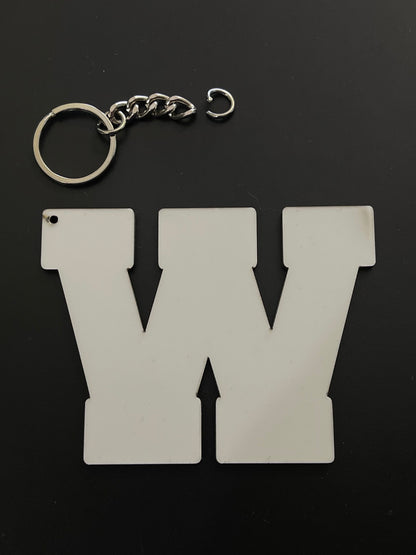 Varsity Alphabet Letter Keychain Sublimation Blank