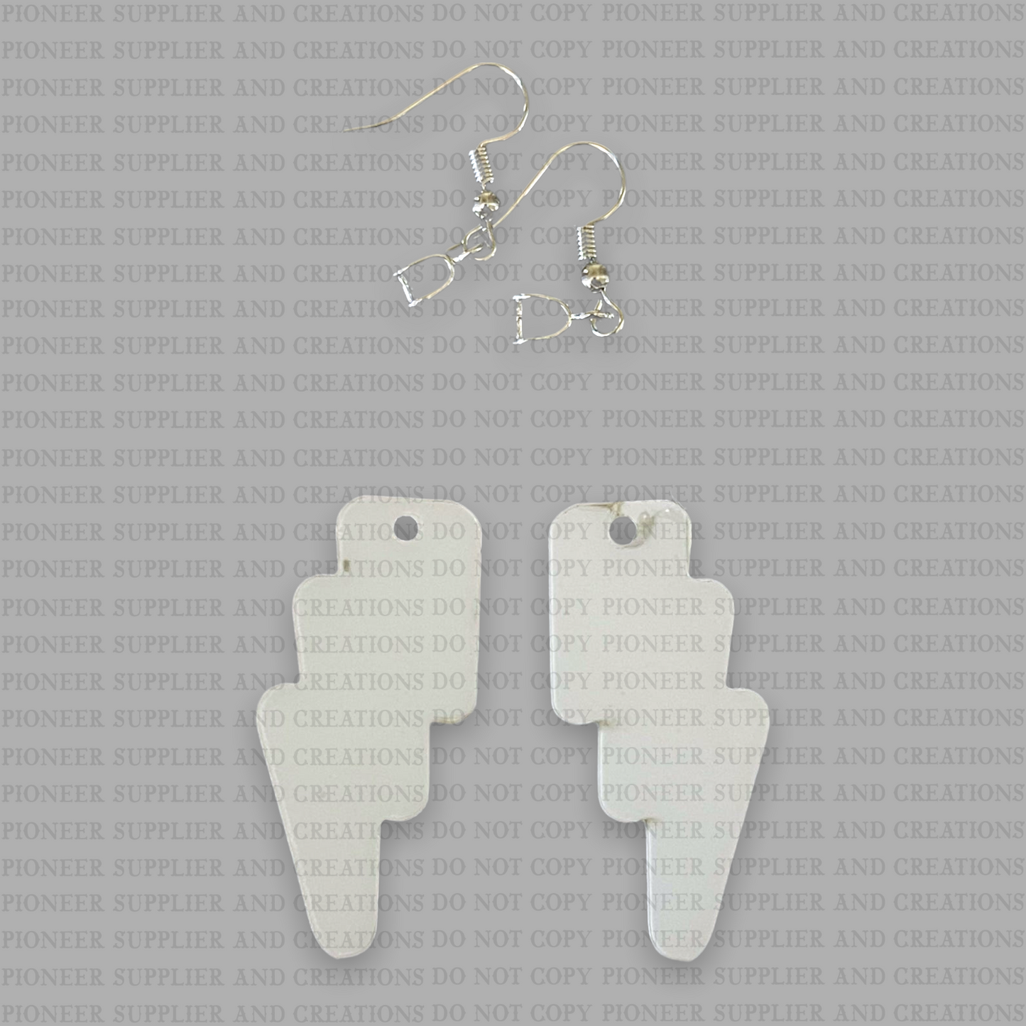 Lightning Bolt Shaped Earring Sublimation Blanks