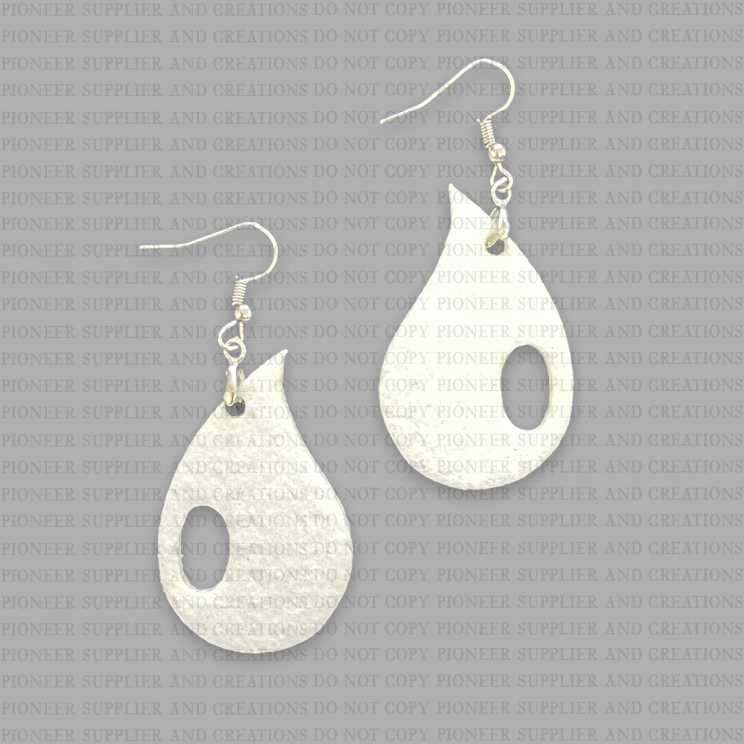 Raindrop Shaped Felt Diffuser Earrings with Hardware