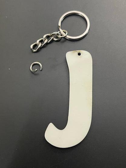 Groovy Initial Keychain Sublimation Blank