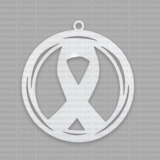 CANCER AWARENESS RIBBON CAR CHARM