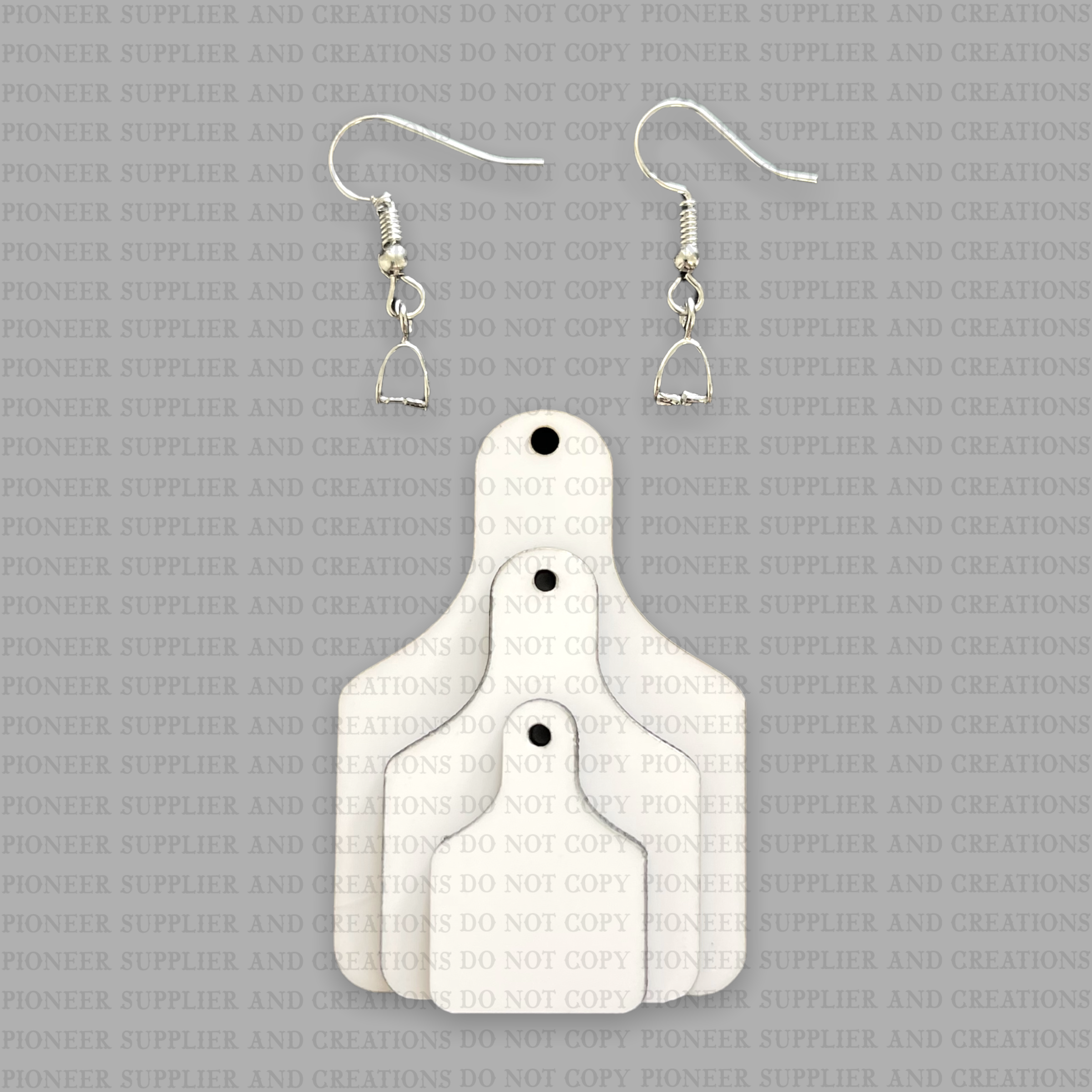 Agate Cow Tag Earring | Sublimation Cattle Ear Tag