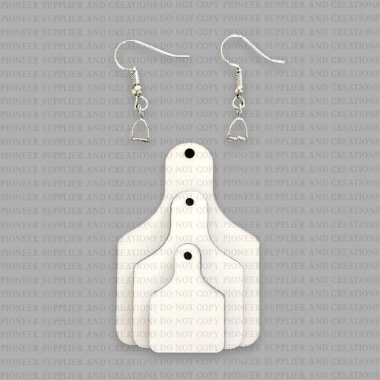 Cow Tag Shaped Sublimation Earrings - Pioneer Supplier & Creations
