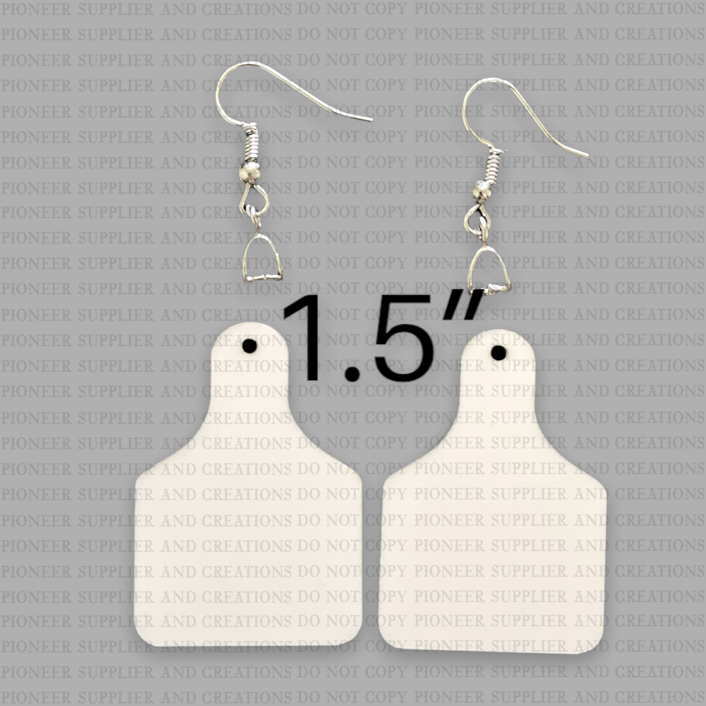 Cow Tag Shaped Sublimation Earrings - Pioneer Supplier & Creations