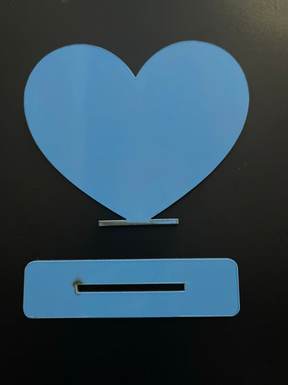 Heart Shape Photo Panel with Stand Sublimation Blank