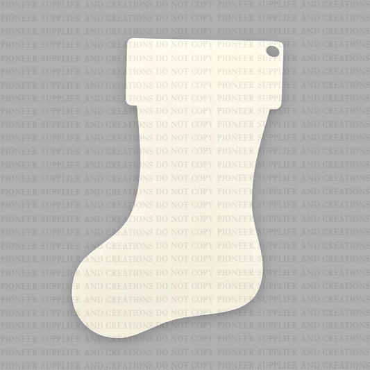 Stocking Shaped Ornament Sublimation Blank | Style 2