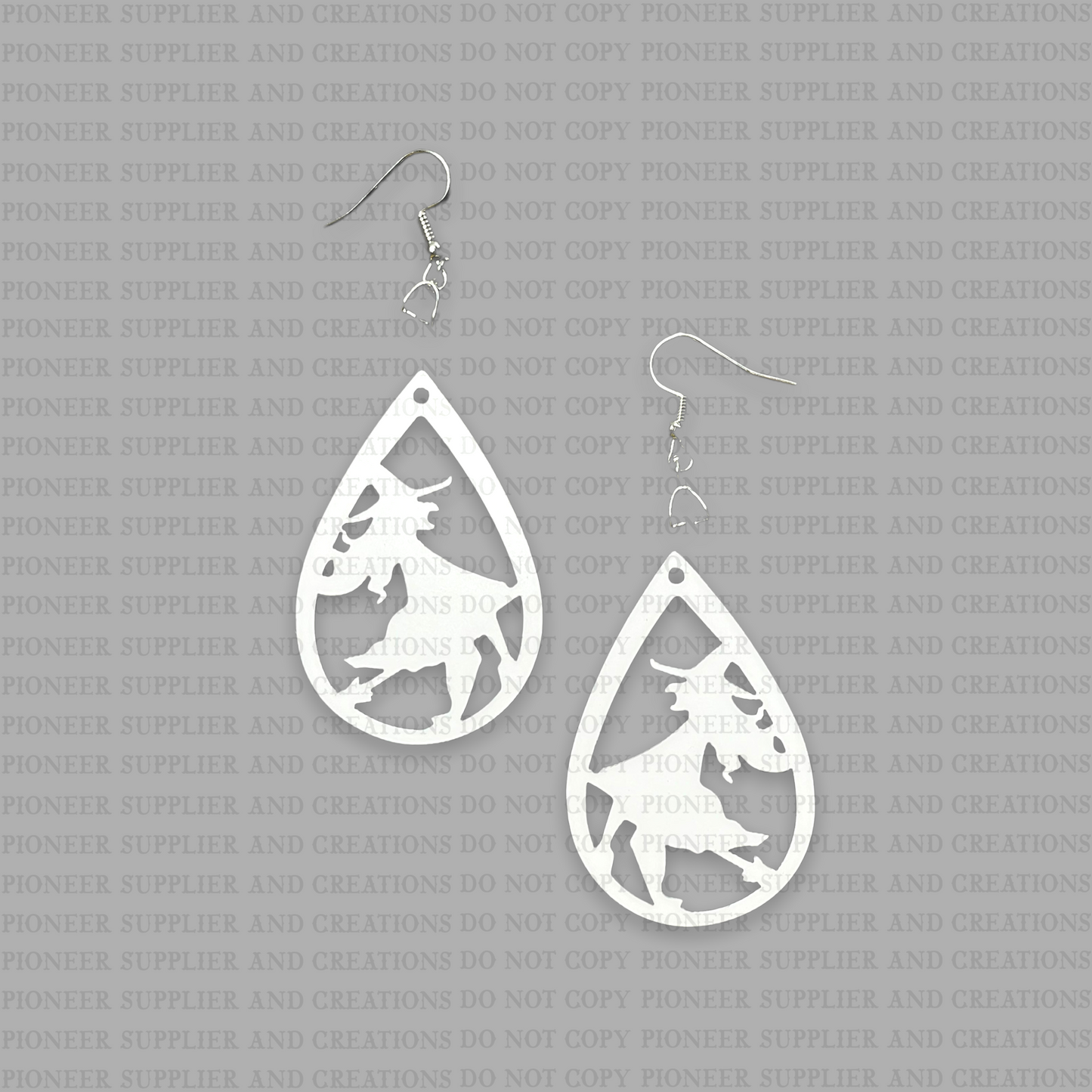 Witch Teardrop Style 2 Earring Sublimation Blanks