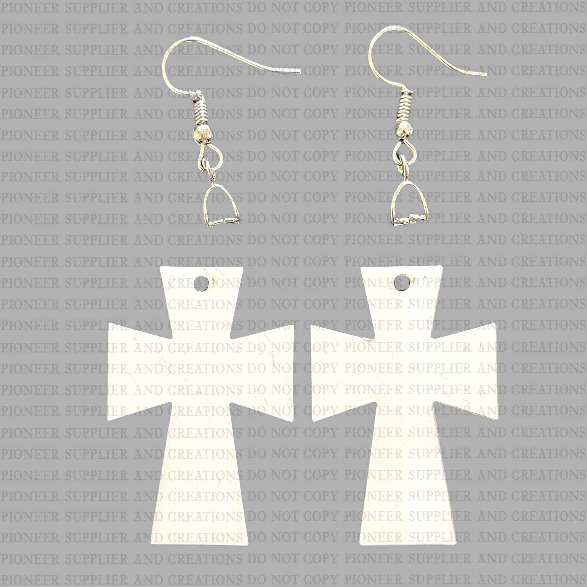 Cross Shaped Earring Sublimation Blank - Pioneer Supplier & Creations