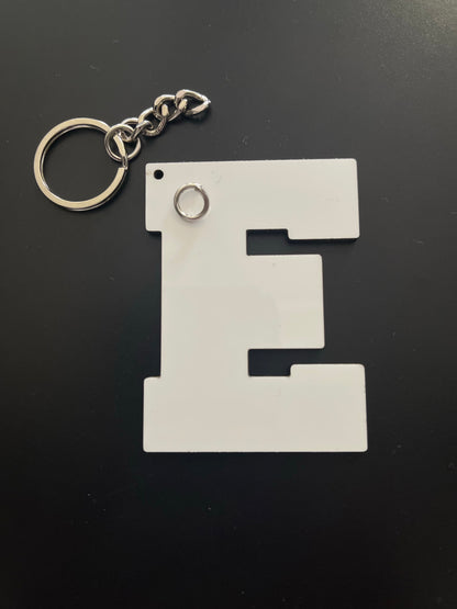 Varsity Alphabet Letter Keychain Sublimation Blank