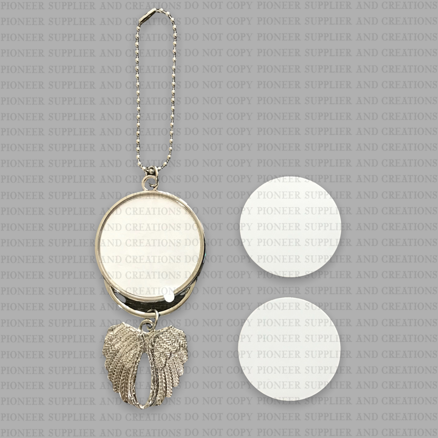 Angel Wings Car Charm Pendant Sublimation Blank - Pioneer Supplier & Creations