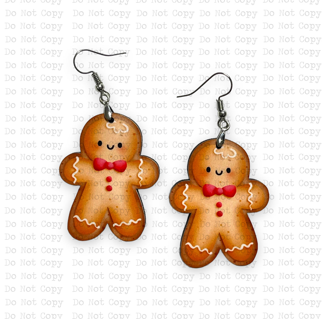 Gingerbread Cookie Shaped Earring Sublimation Blanks | Exclusive Chonnie Artwork