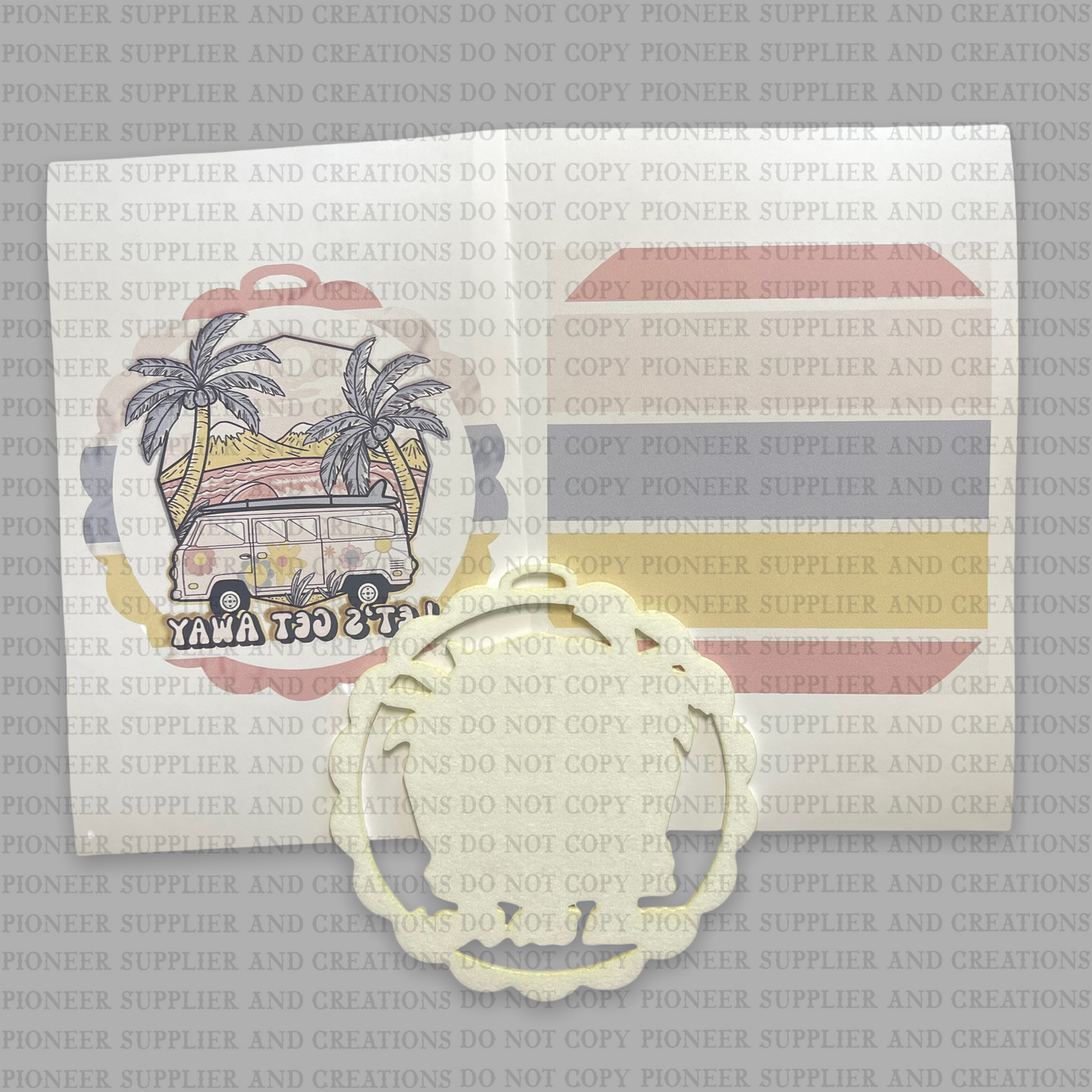 Lets Get Away Air Freshener & Transfer Sublimation Blank