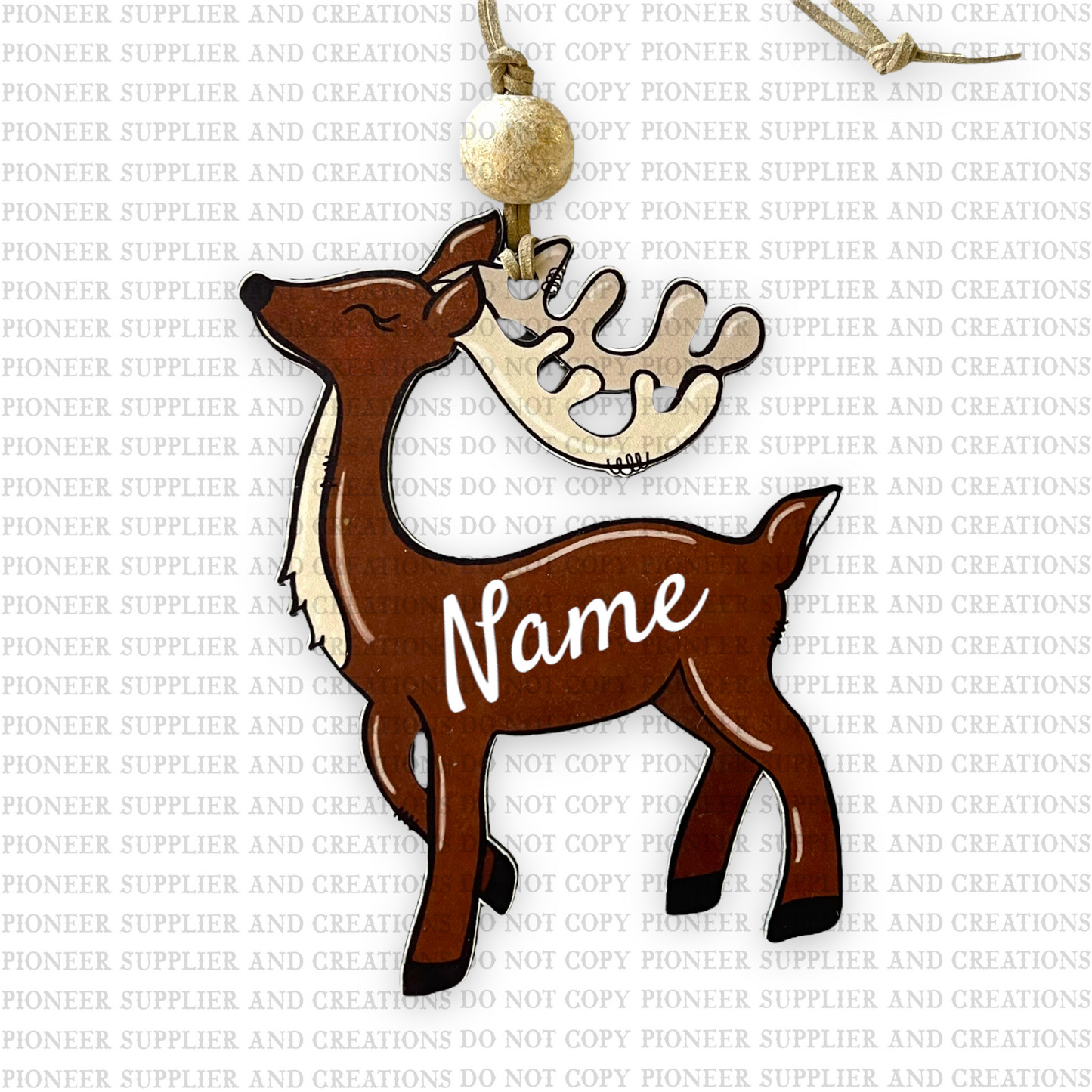 Reindeer Ornament Sublimation Blank | Exclusive Graphx & More