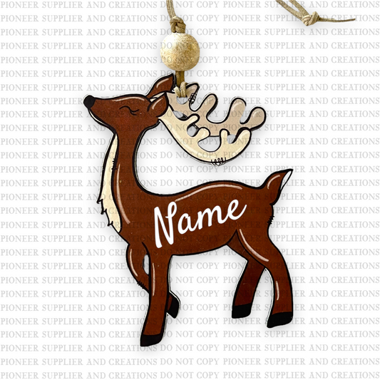Reindeer Shaped Ornament Sublimation Blank | Exclusive Graphx & More
