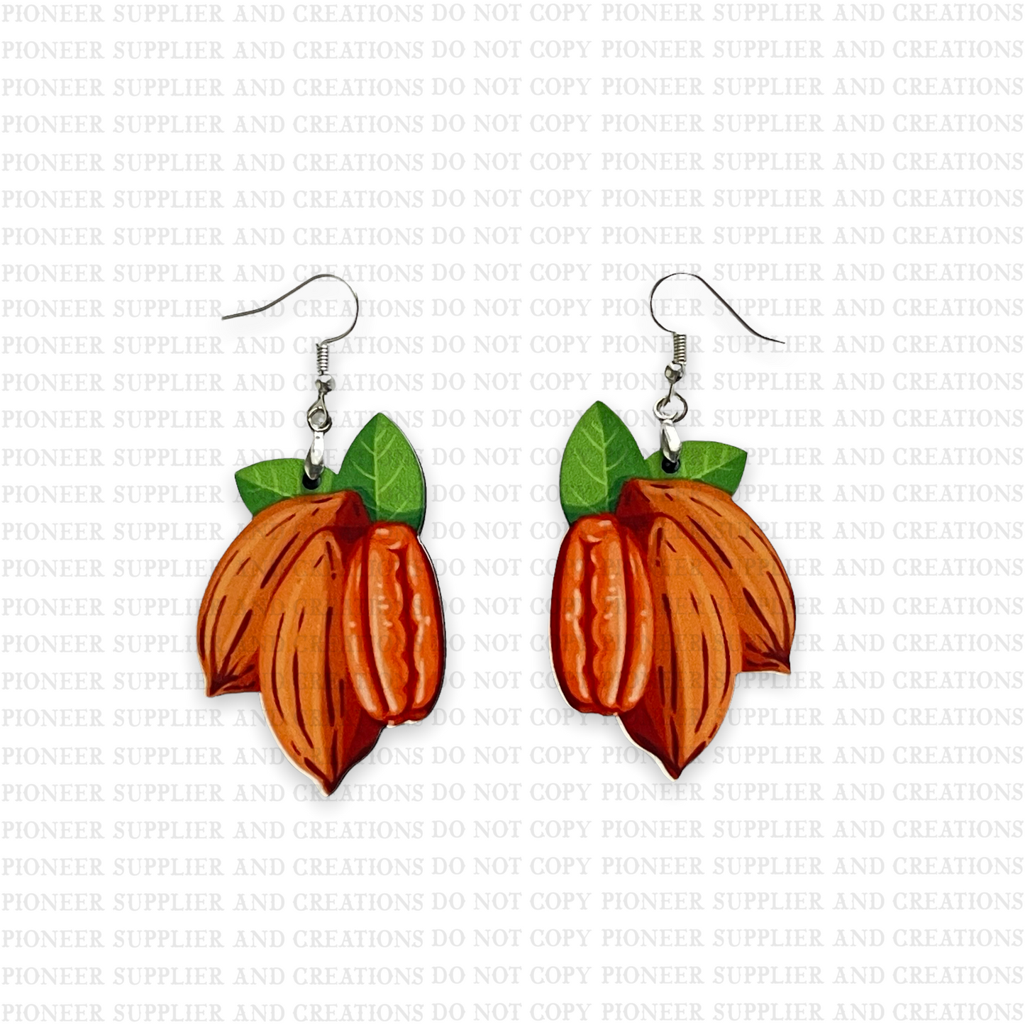 Pecan Shaped Earring Sublimation Blanks