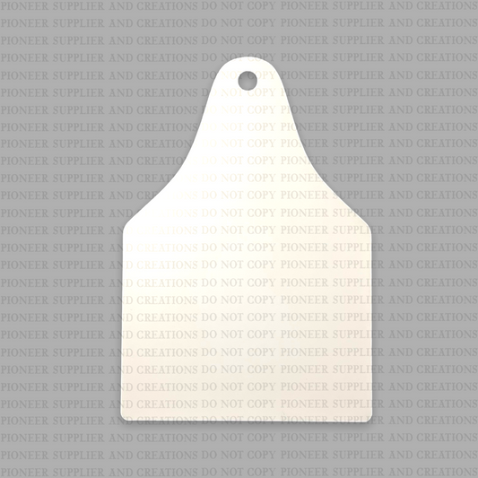Cow Tag Shaped Ornament Sublimation Blank - Pioneer Supplier & Creations