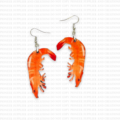 Shrimp Shaped Earring Sublimation Blanks