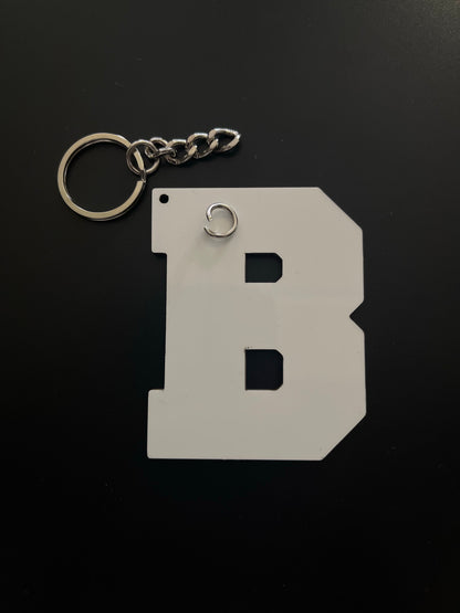 Varsity Alphabet Letter Keychain Sublimation Blank