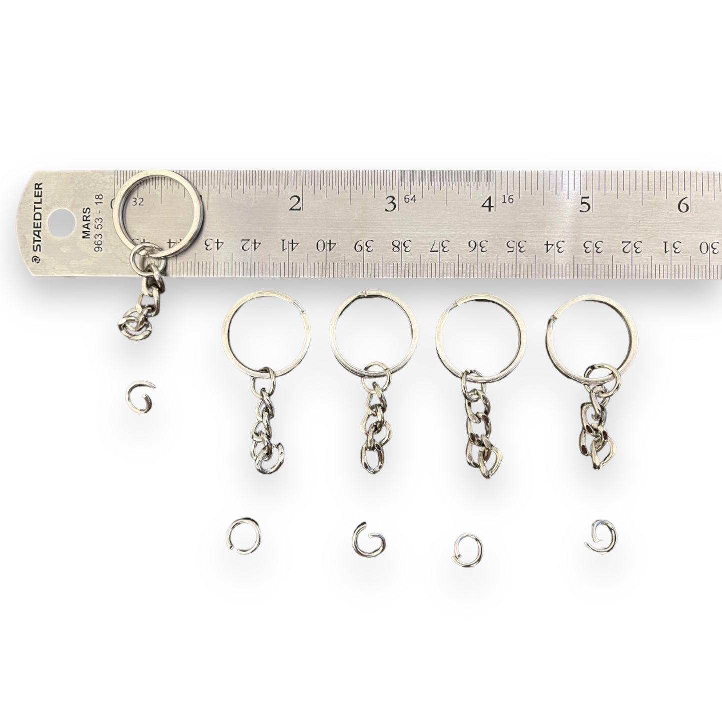 Split Key Ring with Chain and Jump Ring (Set of 5) - Pioneer Supplier & Creations