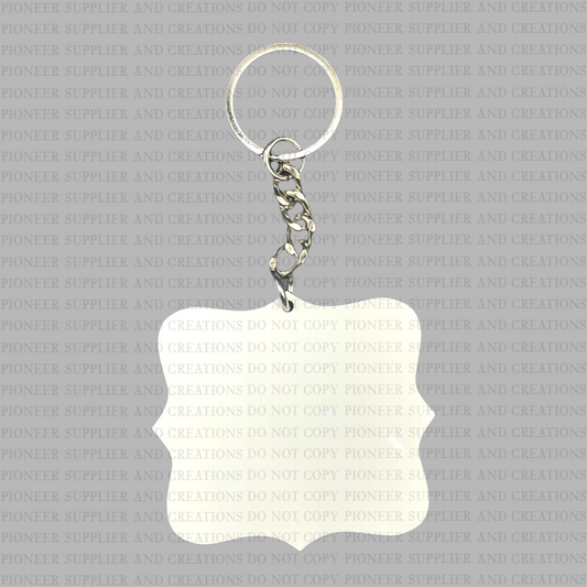 Square Luxe Keychain Sublimation Blank | Style 12