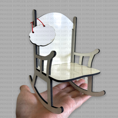 Large Desktop Rocking Chair Sublimation Blank