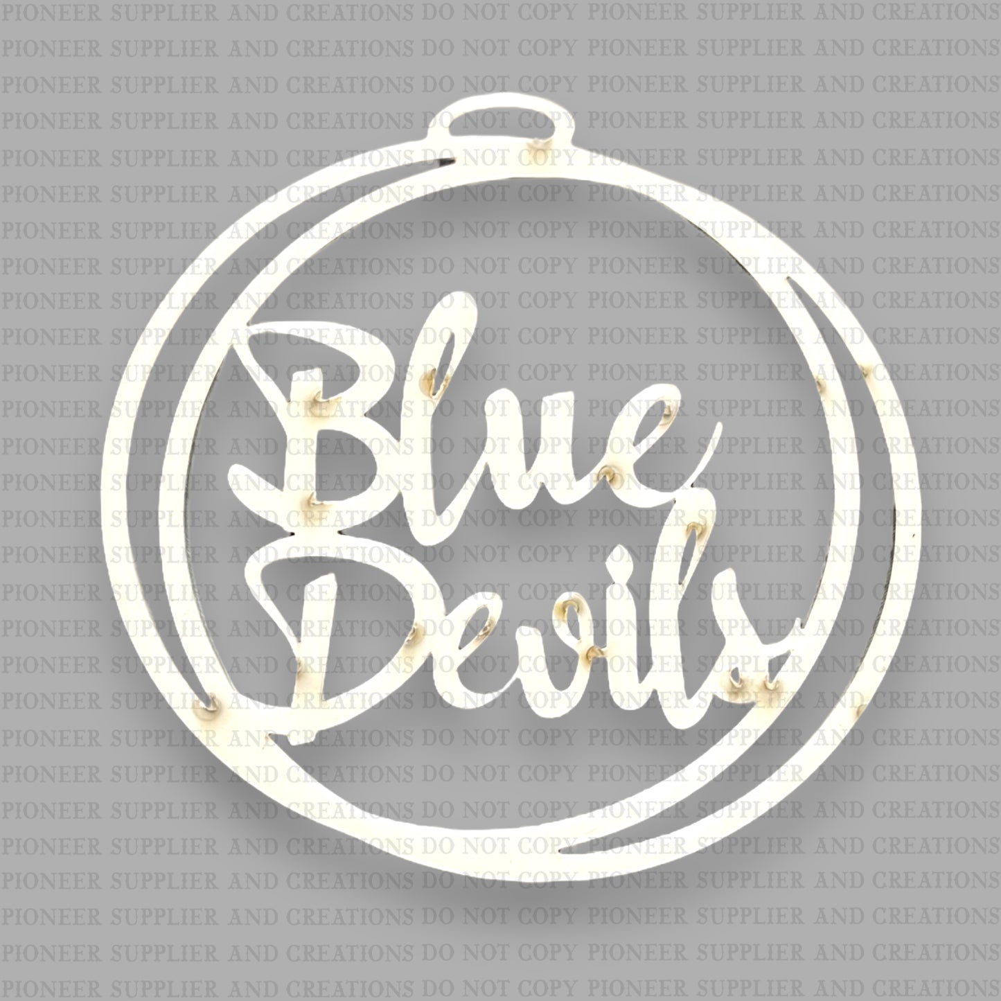 Blue Devil’s Car Charm Sublimation Blank