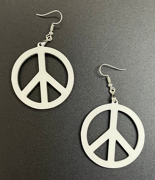Peace Sign Circle Shaped Earring Sublimation Blanks