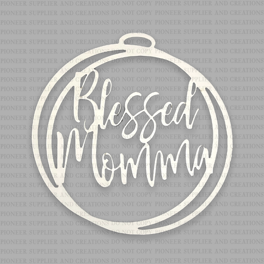 Blessed Momma Car Charm Sublimation Blank