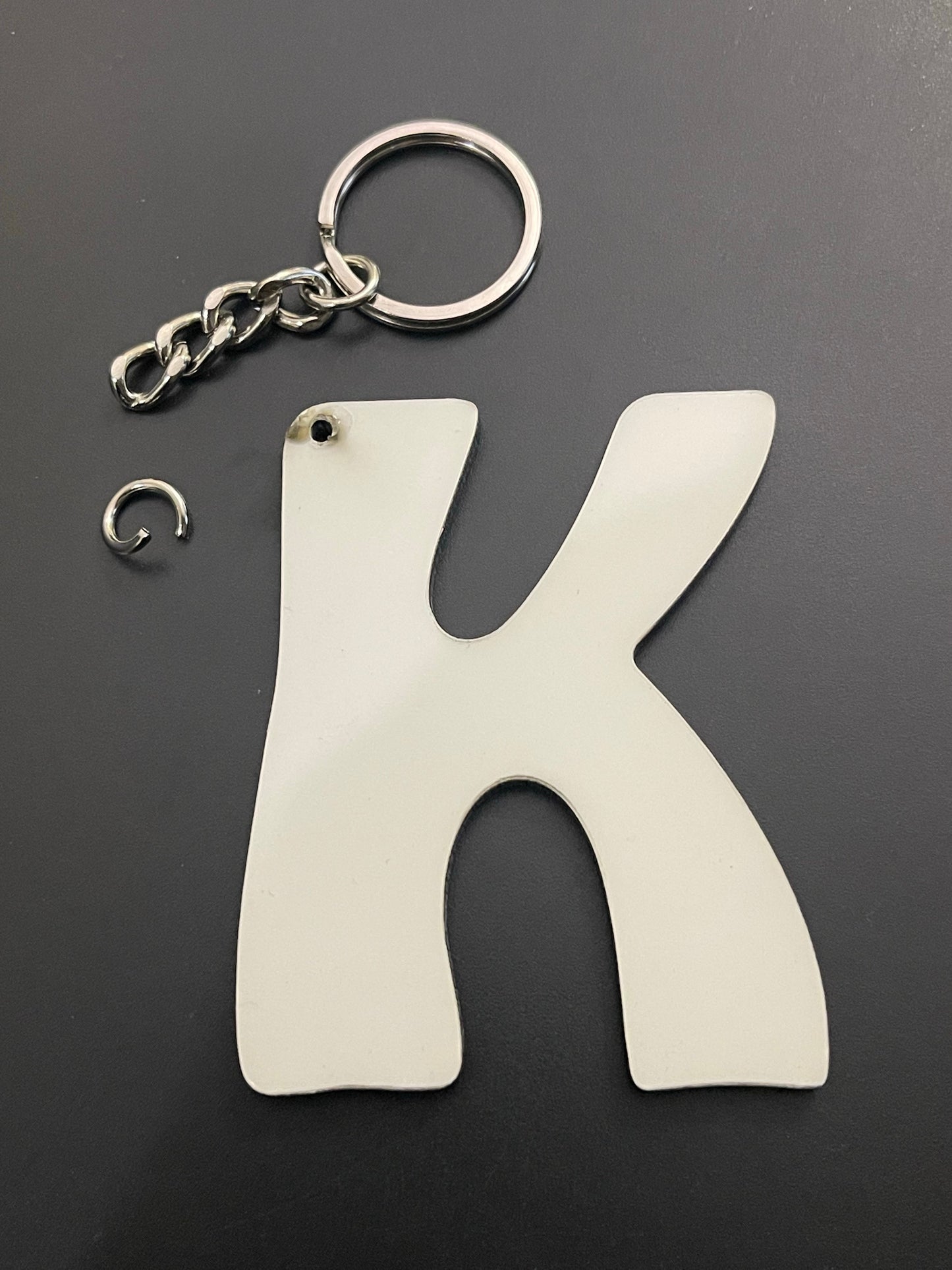 Groovy Initial Keychain Sublimation Blank