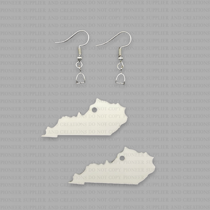 Kentucky | State | Shaped Earring Sublimation Blanks