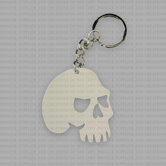 Side Skull Shaped Keychain Sublimation Blank