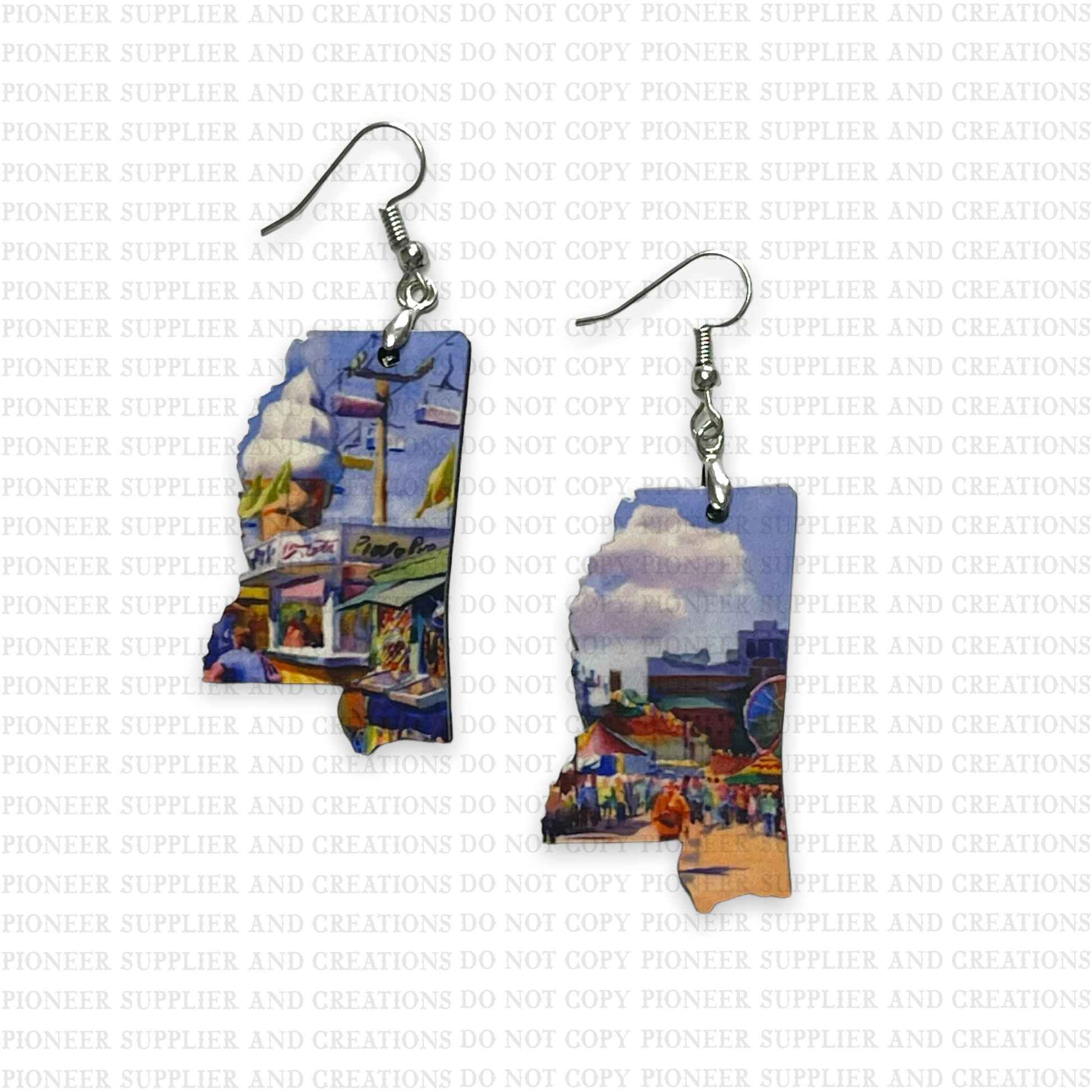 Mississippi | State | Shaped Earring Sublimation Blanks - Pioneer Supplier & Creations