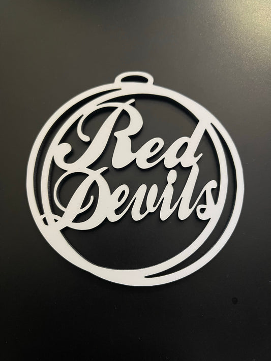 Red Devils Mascot Car Charm Sublimation Blank