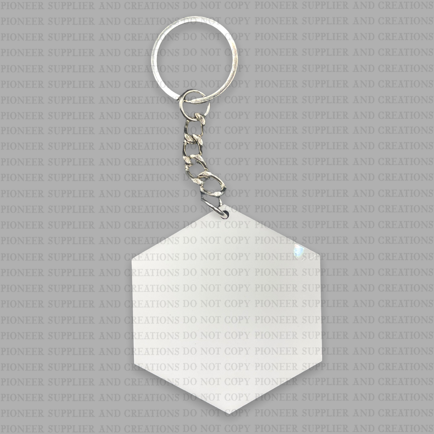 Hexagon Shaped Keychain Sublimation Blank Style 20