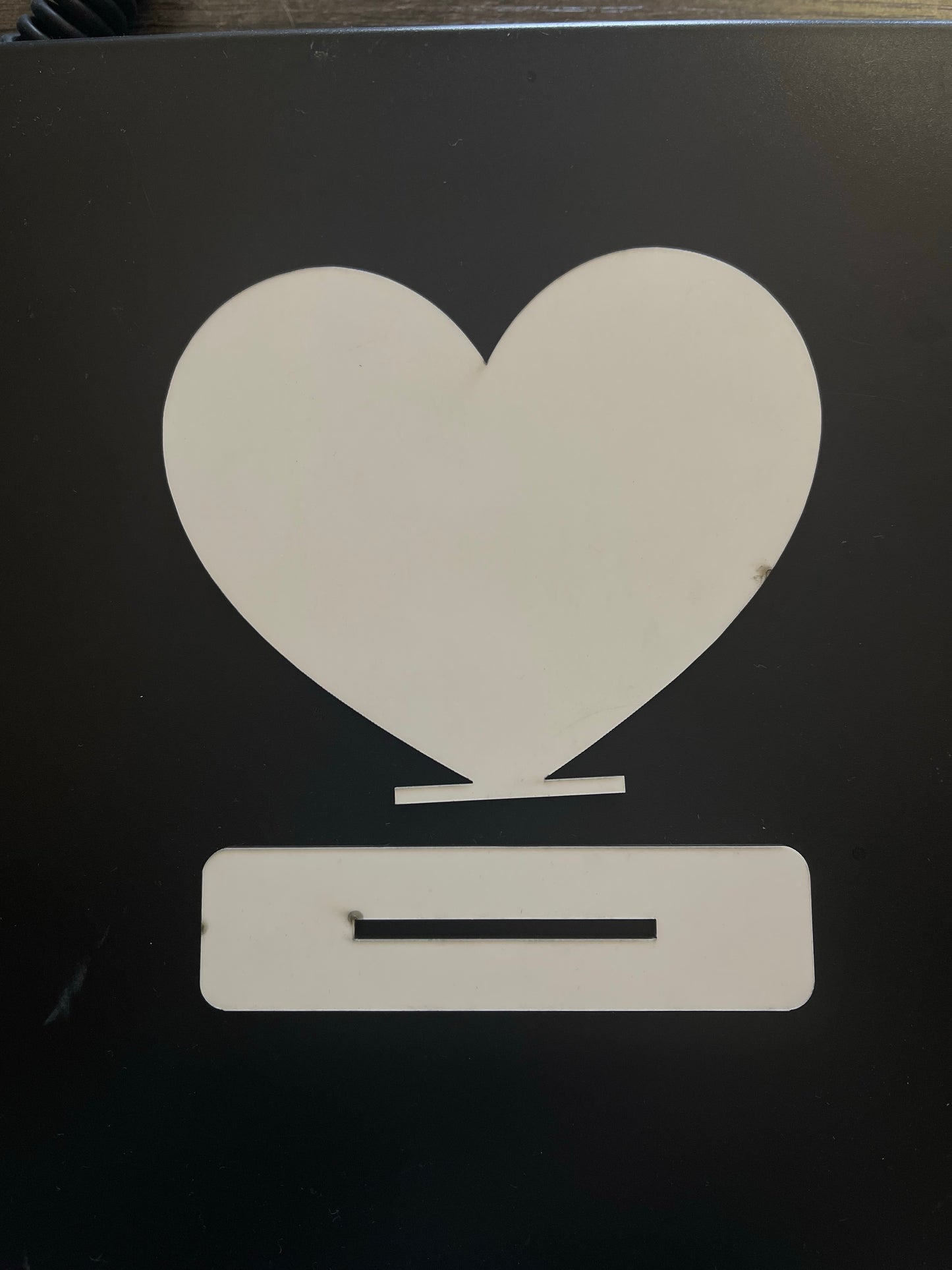 Heart Shape Photo Panel with Stand Sublimation Blank