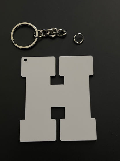 Varsity Alphabet Letter Keychain Sublimation Blank