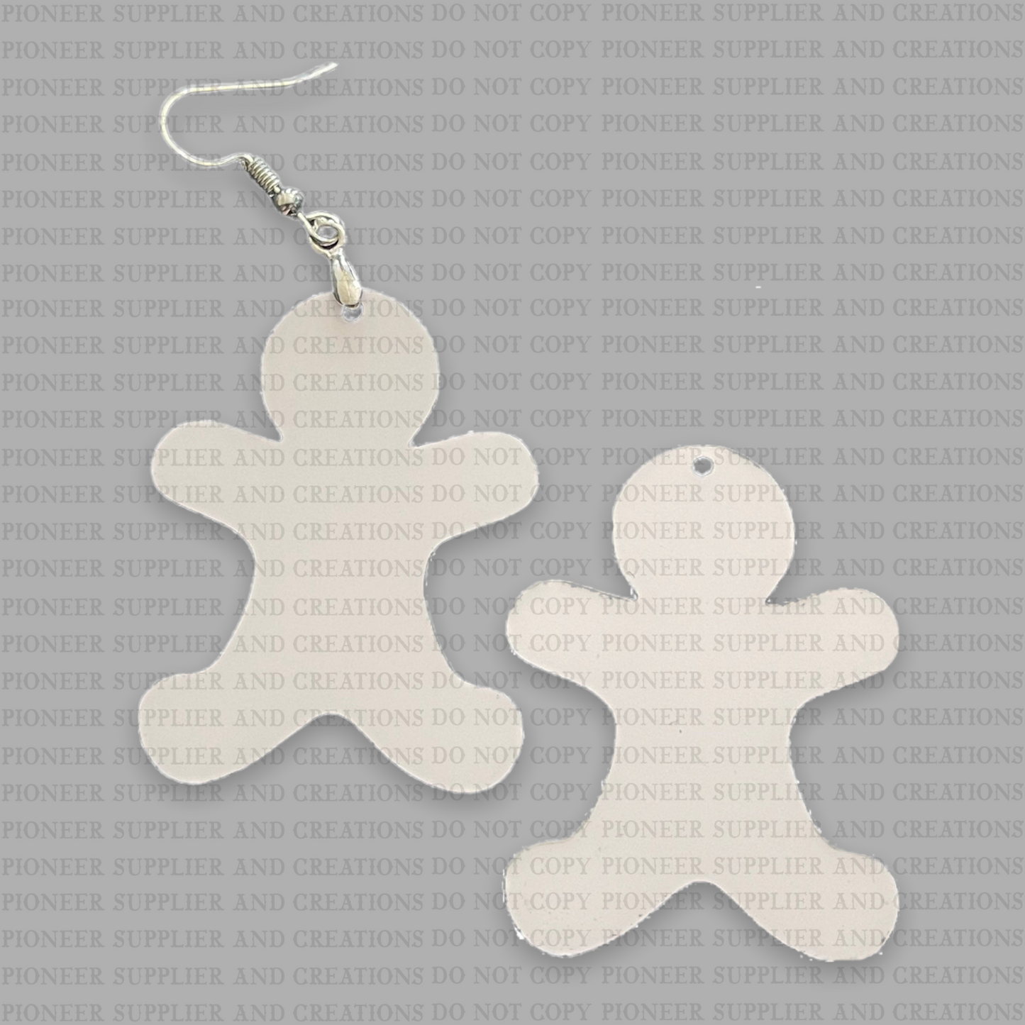 Gingerbread Shaped Earring Sublimation Blanks